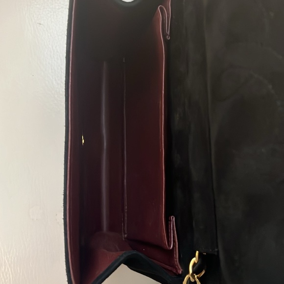 Vintage Chanel Mini Flap Black Suede 24k GP - Picture 8 of 9